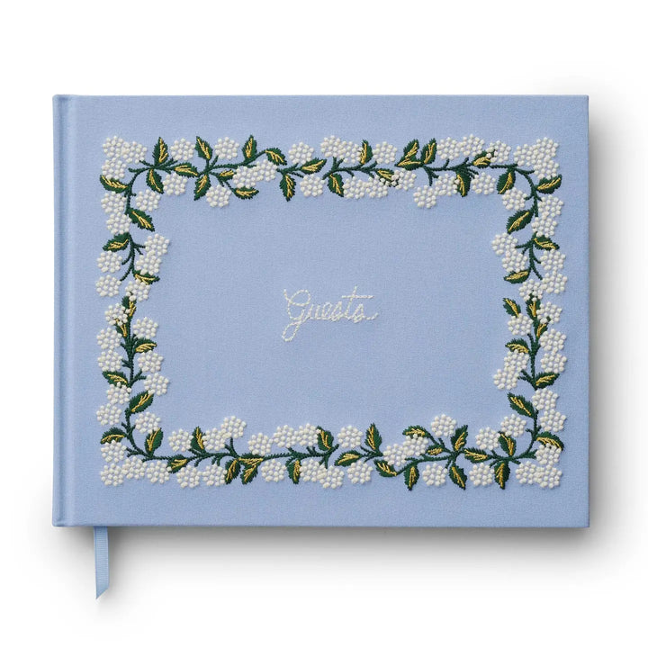 Rifle Paper Co. Embroidered Fabric Guest Book