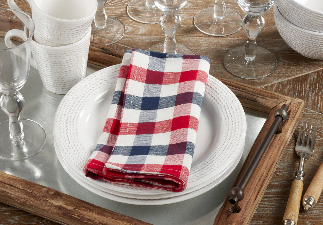 Patriotic Gingham Check Napkin