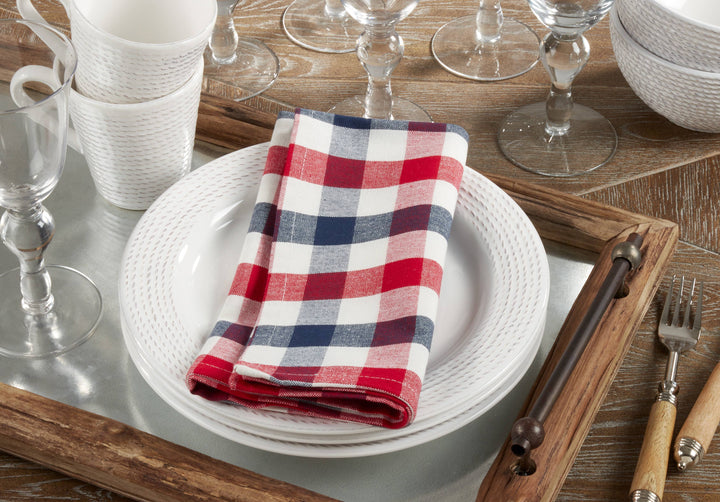 Patriotic Gingham Check Napkin