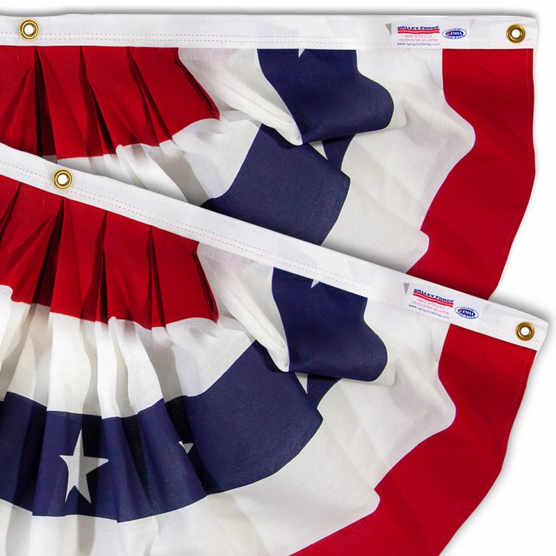 Valley Forge Pleated Fan Flag
