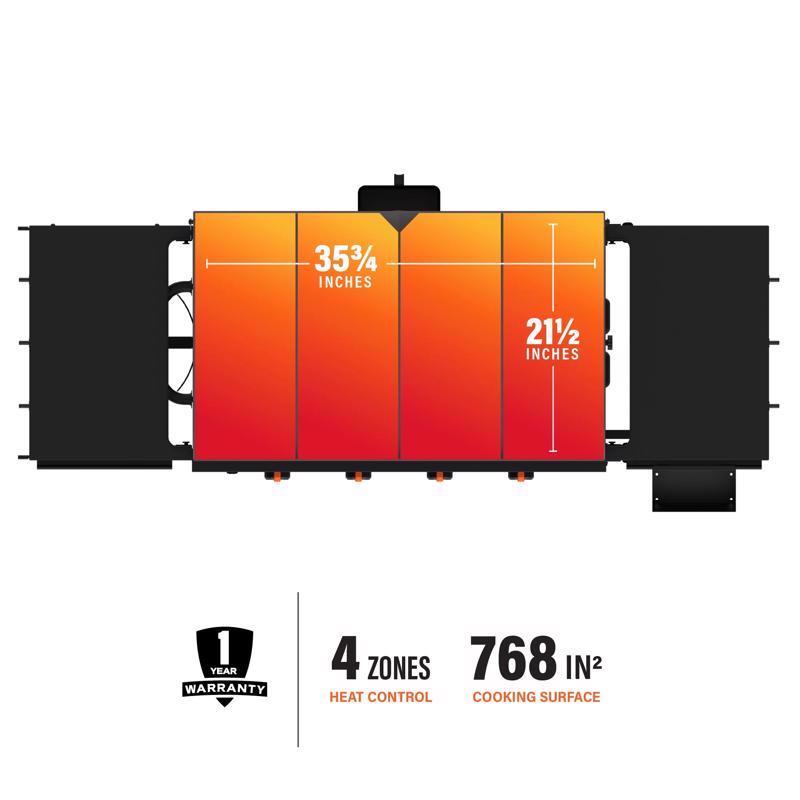 Blackstone Iron Forged 4 Burner Liquid Propane Outdoor Griddle with Hood