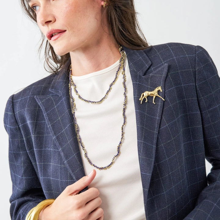 Calliope Brass Horse Brooch
