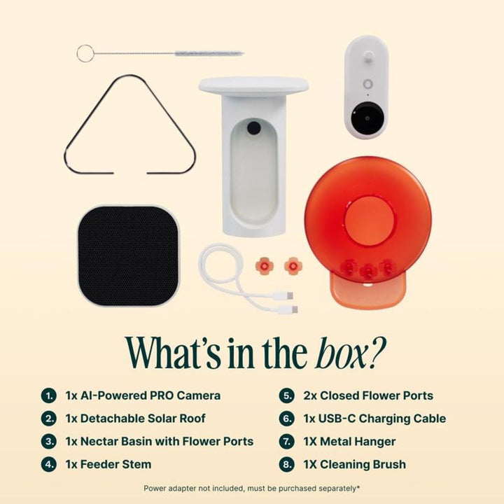 Bird Buddy Hummingbird Smart Solar Camera Bird Feeder