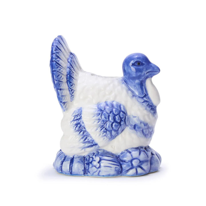 Blue & White Turkey Candle Holder