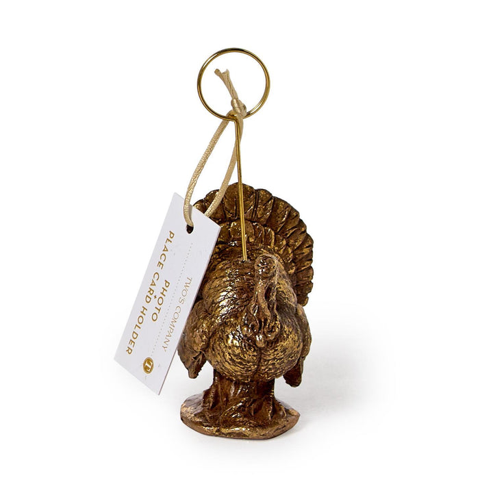 Golden Turkey Place Card / Photo Holder