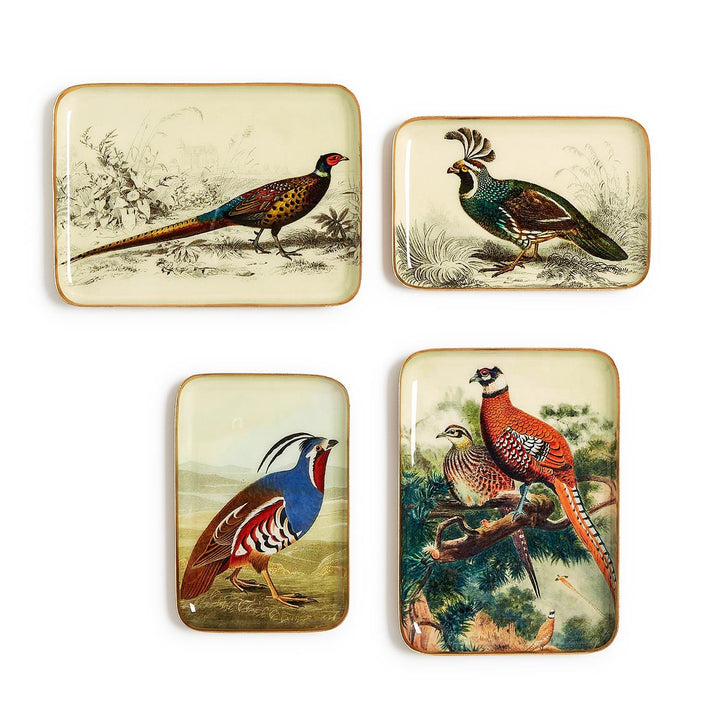 Pheasant Metal Trinket/Desk Tray
