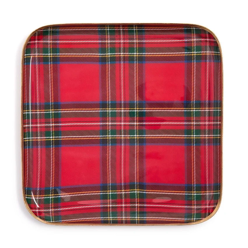 Tartan Decorative Metal Tray