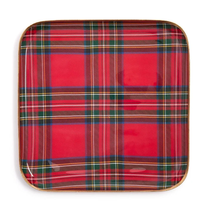 Tartan Decorative Metal Tray