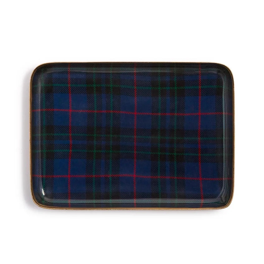 Tartan Decorative Metal Tray