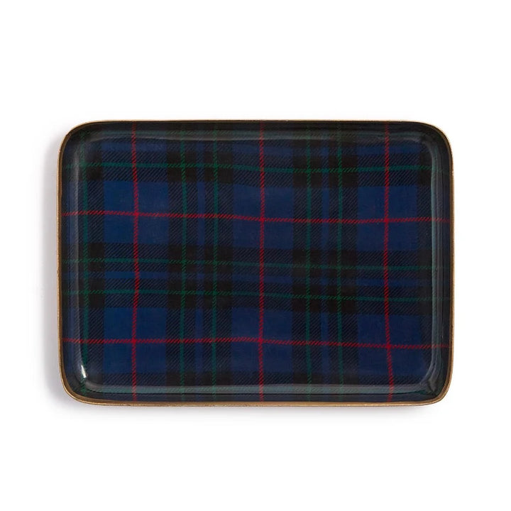 Tartan Decorative Metal Tray