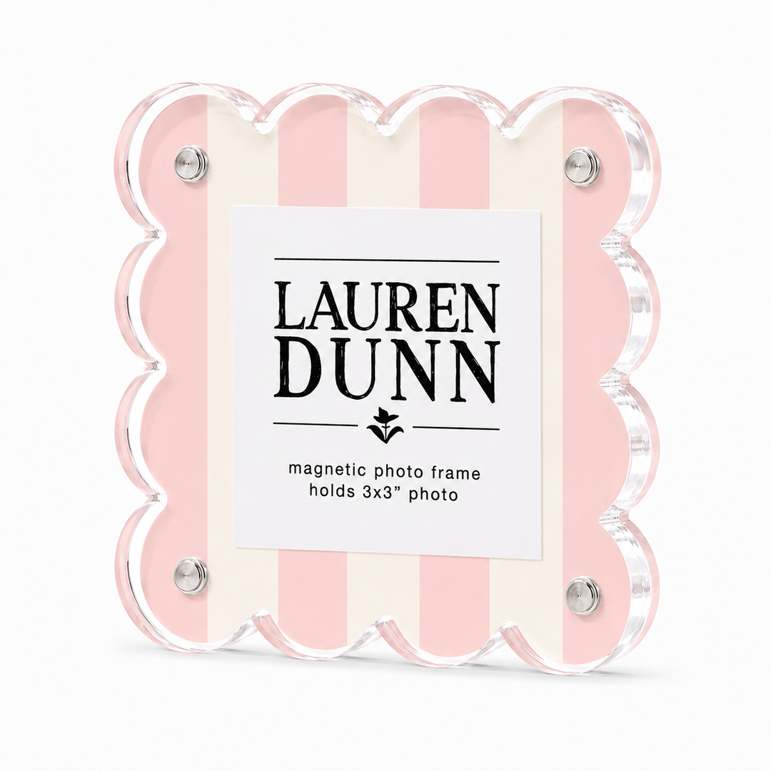 Lauren Dunn Blush Cream Scalloped Frame