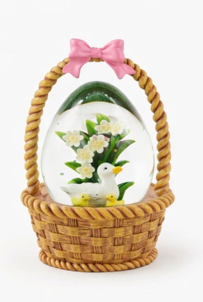 Easter Basket Water Globe