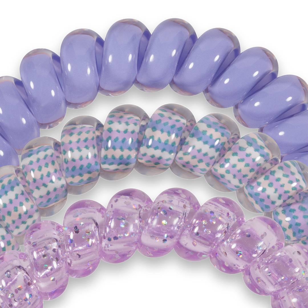 TELETIES Lavender Mist Spiral Hair Coils