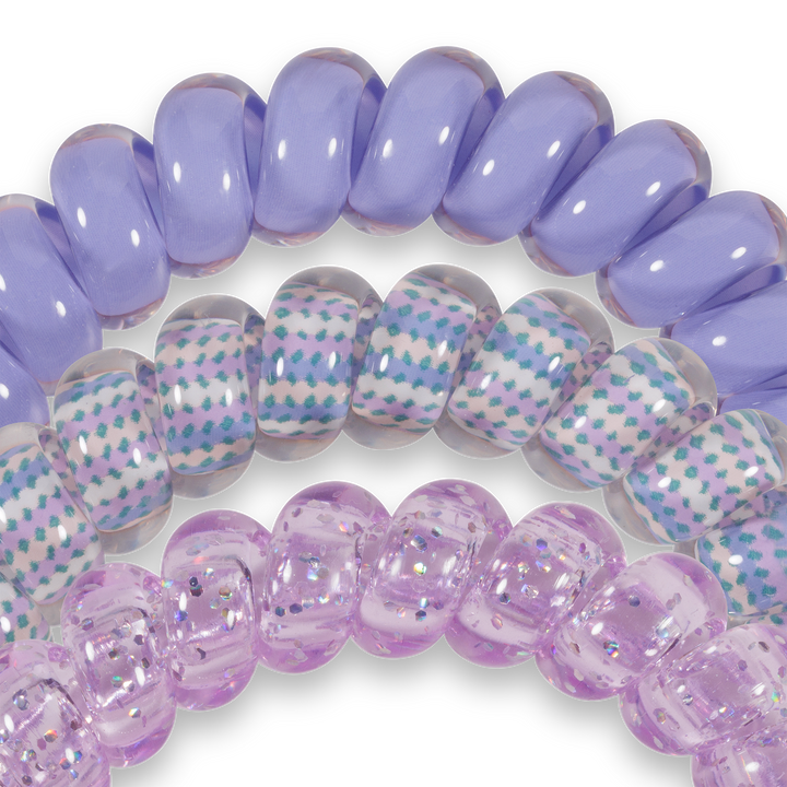 TELETIES Lavender Mist Spiral Hair Coils
