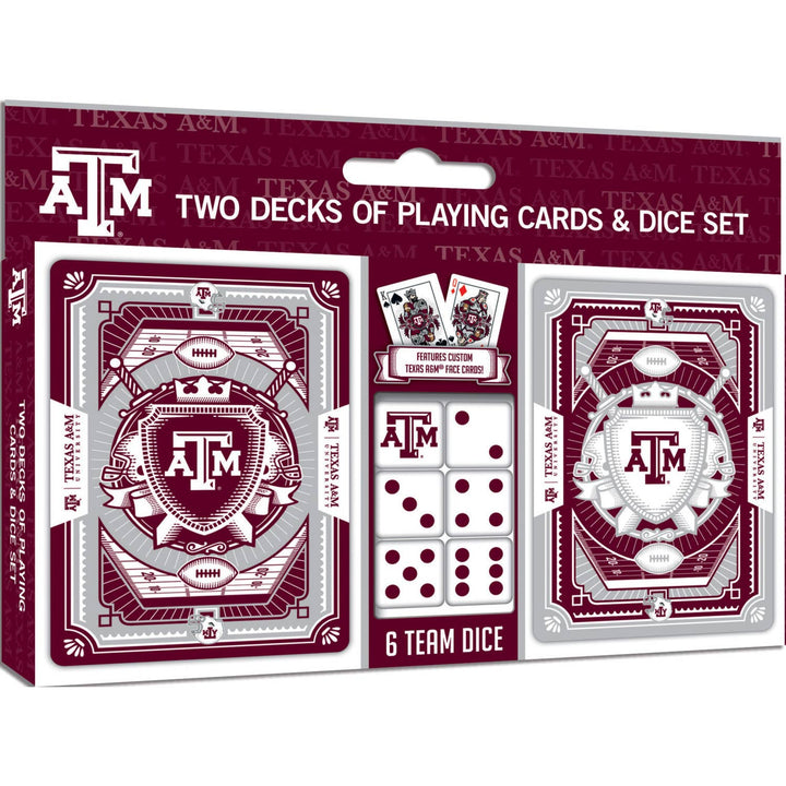 Masterpieces Puzzles Texas A&M Aggies 2-Pack Playing Cards & Dice Set