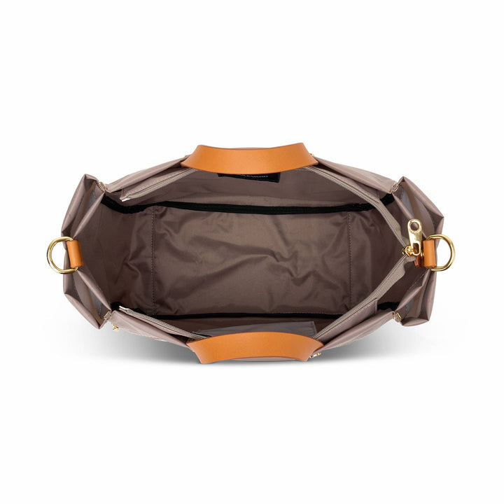 Codie Taupe Nylon Tote