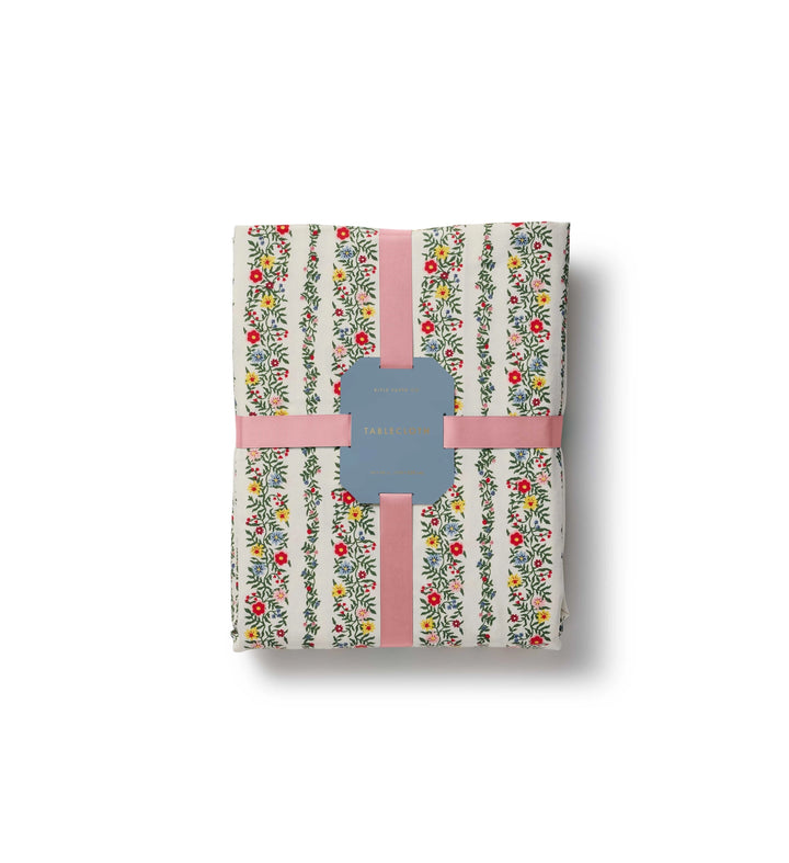 Rifle Paper Co. Rosette Stripe Cotton Tablecloth