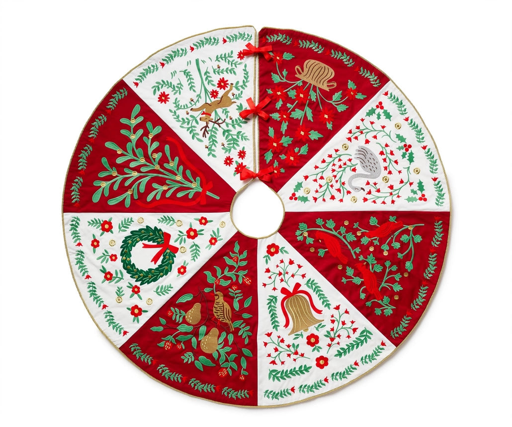 Rifle Paper Co. Christmastide Embroidered Tree Skirt