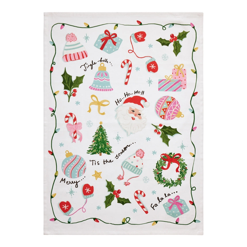 Peking Handicrafts Holiday Icon Printed Kitchen Towel