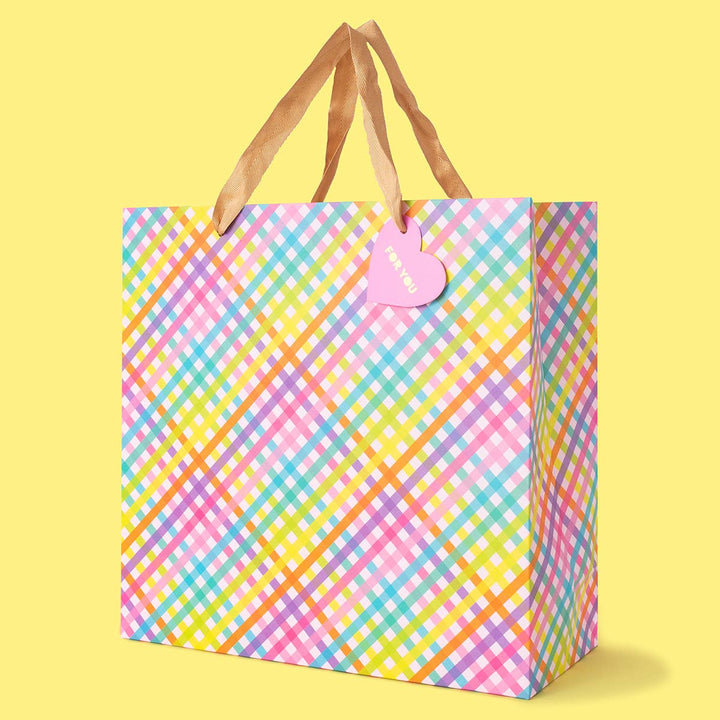 Taylor Elliott Designs Colorful Gingham Gift Bag