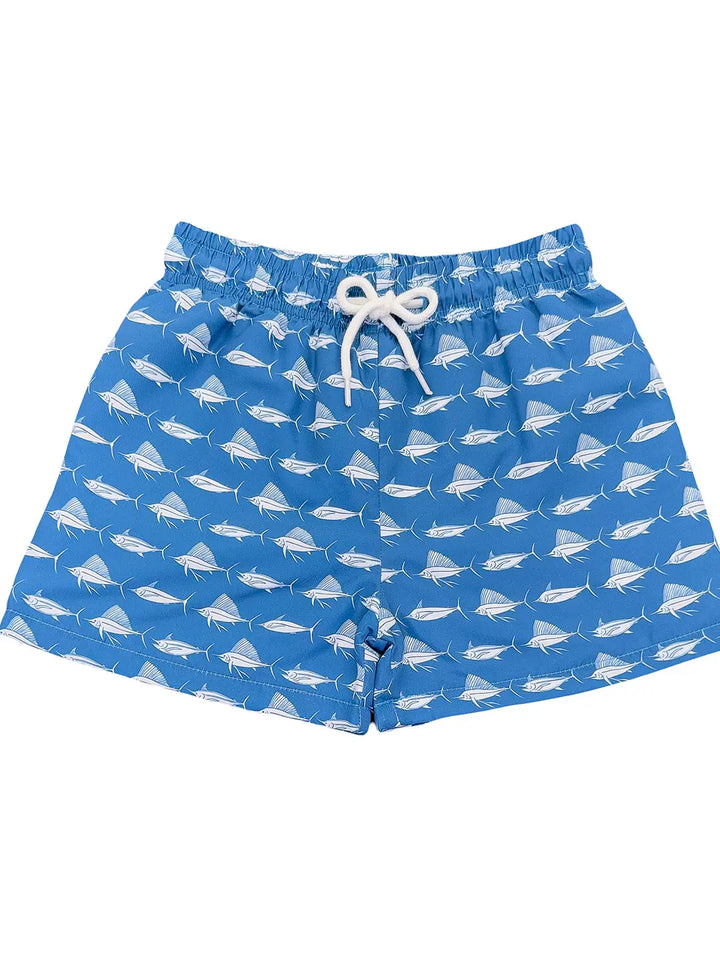 Saltwater Boys Co. Kid's St. Simons Fish Swim Trunk