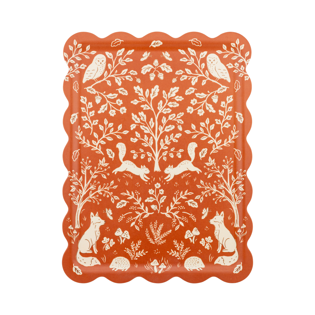 My Mind’s Eye Acorn Grove Scalloped Rectangle Bamboo Tray