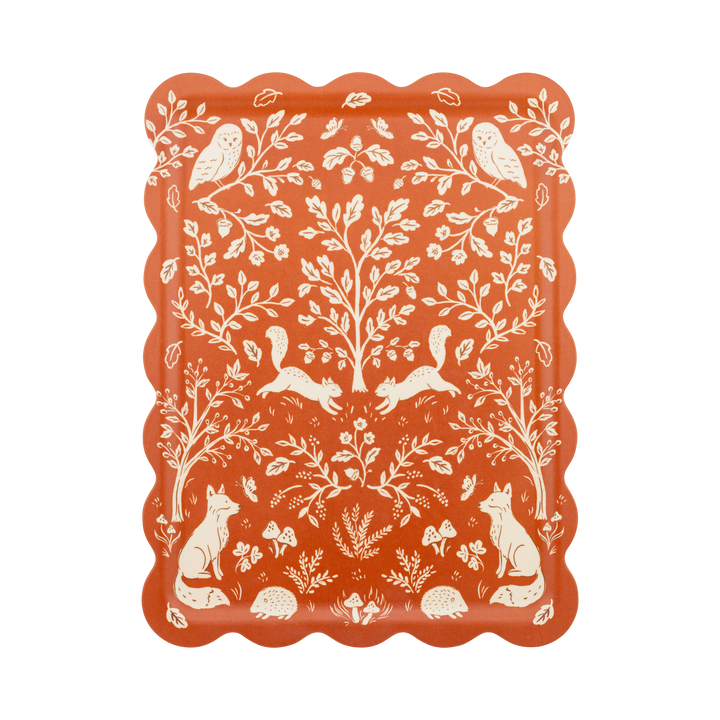 My Mind’s Eye Acorn Grove Scalloped Rectangle Bamboo Tray