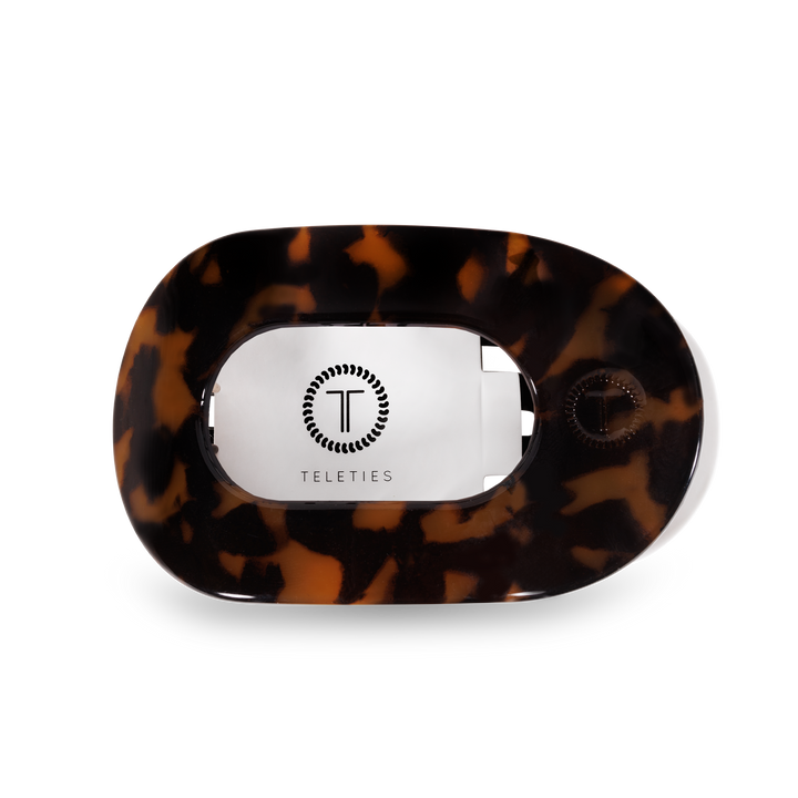 TELETIES Tortoise Round Flat Hair Clip