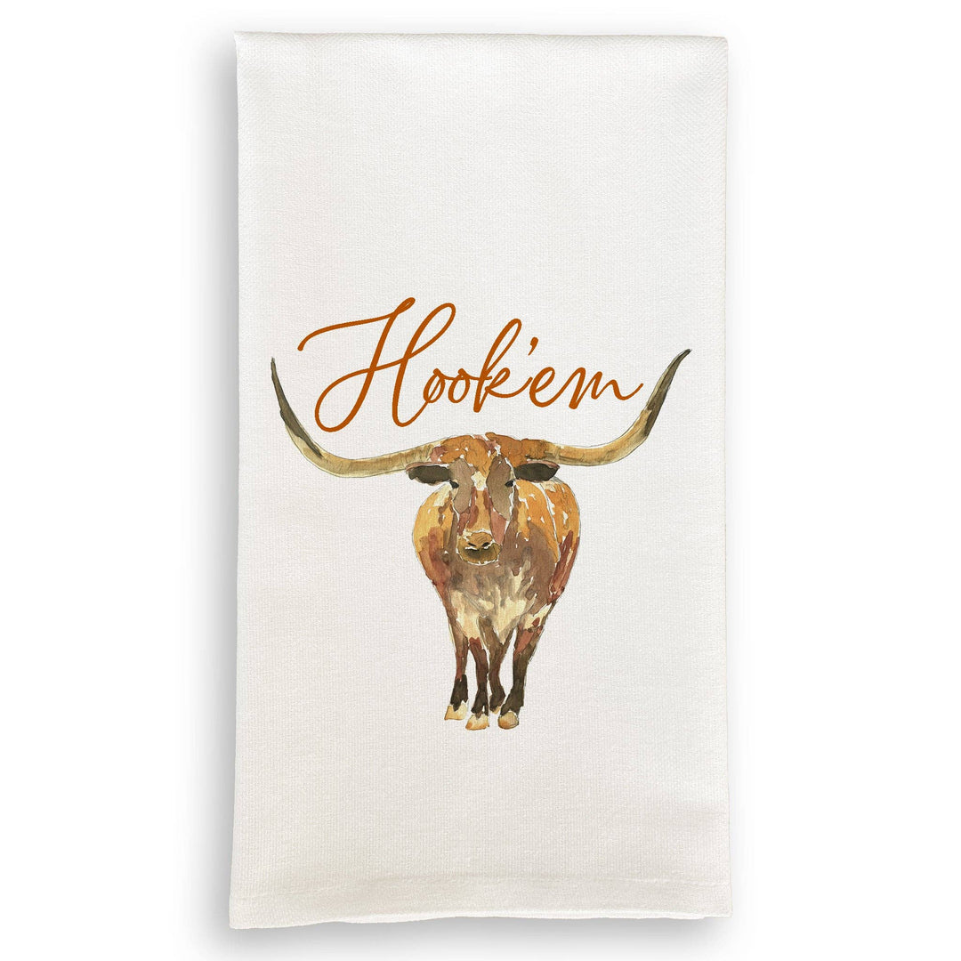 French Graffiti Longhorn Dishtowel