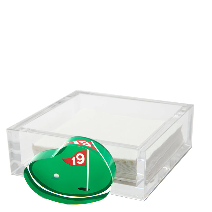 Tara Wilson Designs 19th Hole Acrylic Cocktail Napkin Holder
