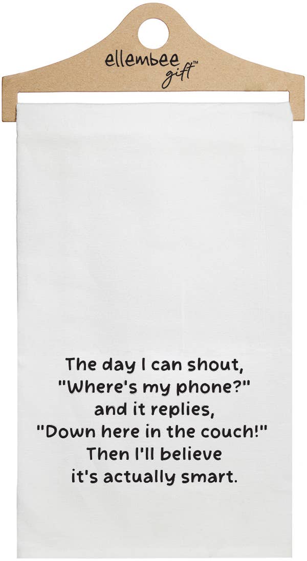 "Where's Phone…Replies In Couch" Tea Towel