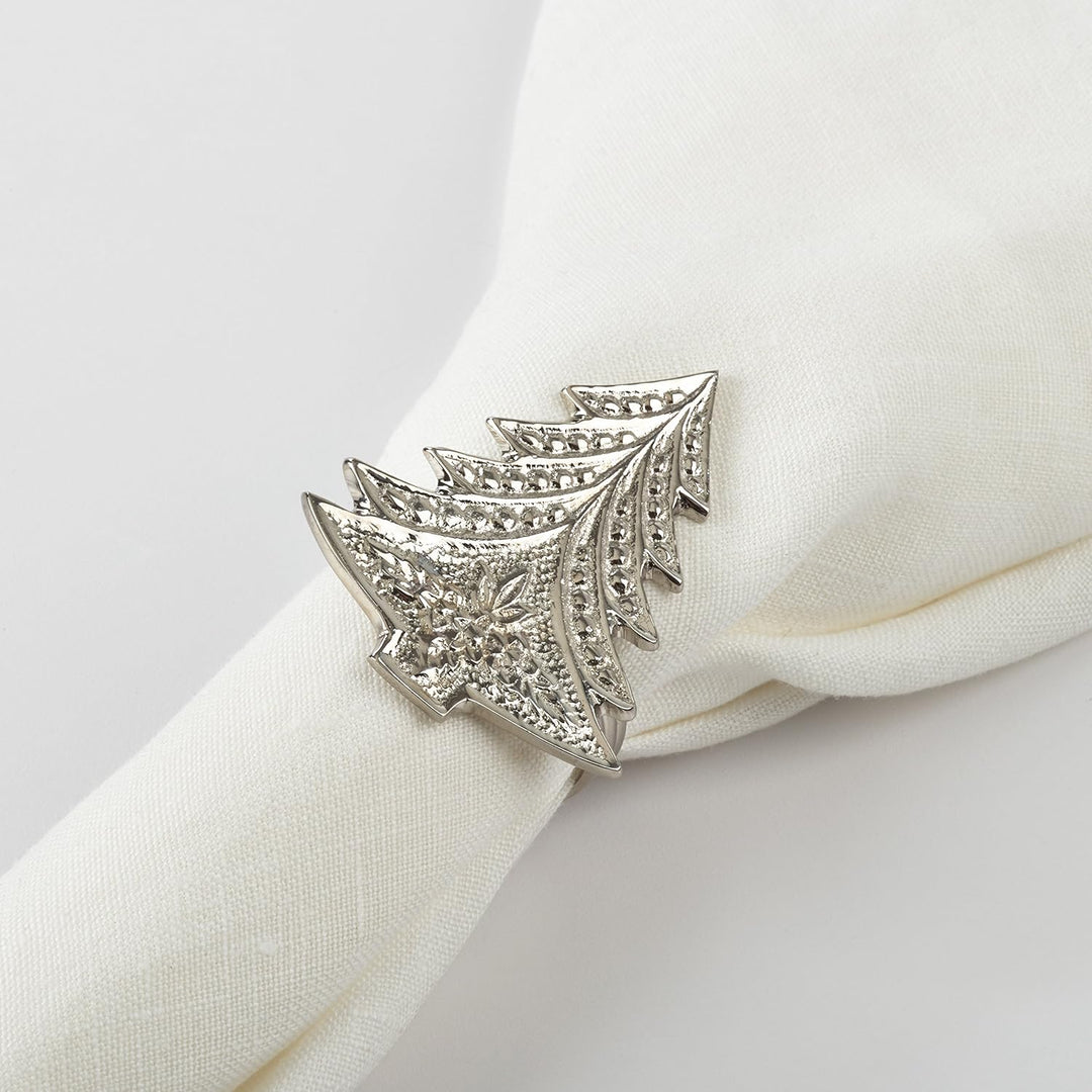 Saro Silver Christmas Tree Napkin Ring