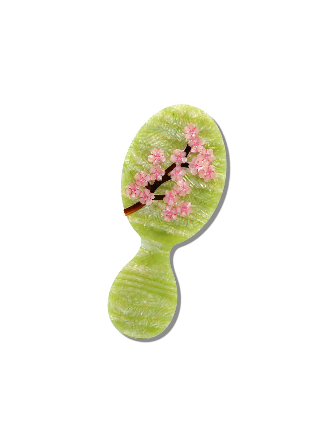 Solar Eclipse Hand-painted Handbag Hero Green Sakura Blossom Brush