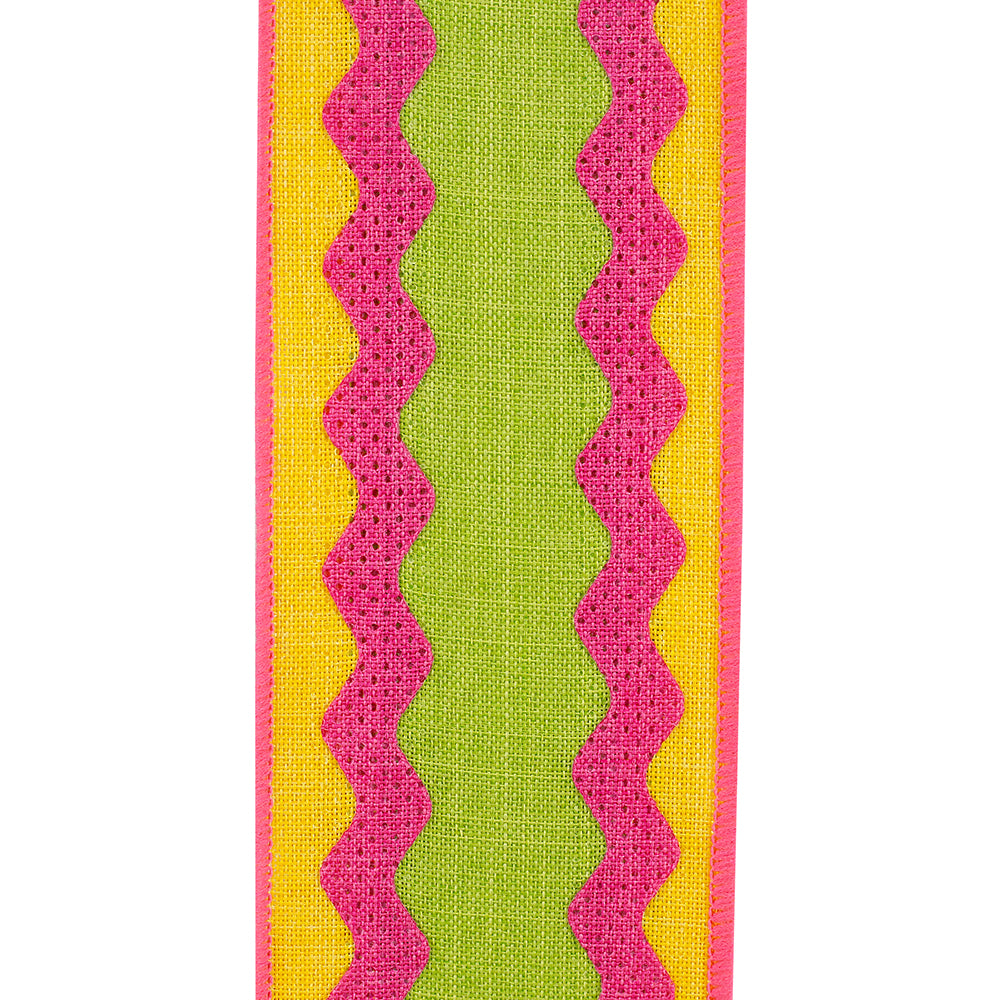 Sherbert Ricrac Wired Edge Ribbon