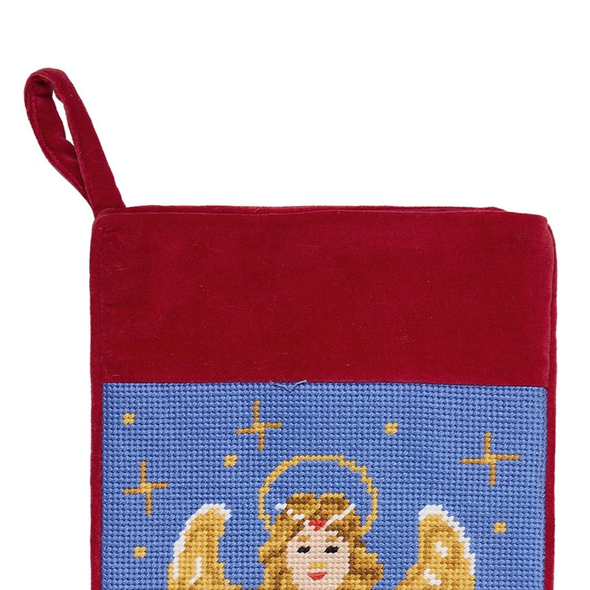 Peking Handicrafts Angel Embroidered Stocking