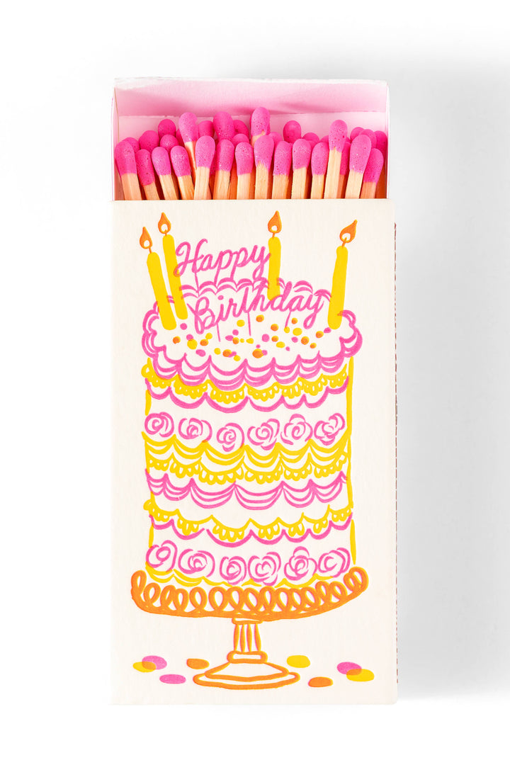 Color Box Design Birthday Cake Safety Matches