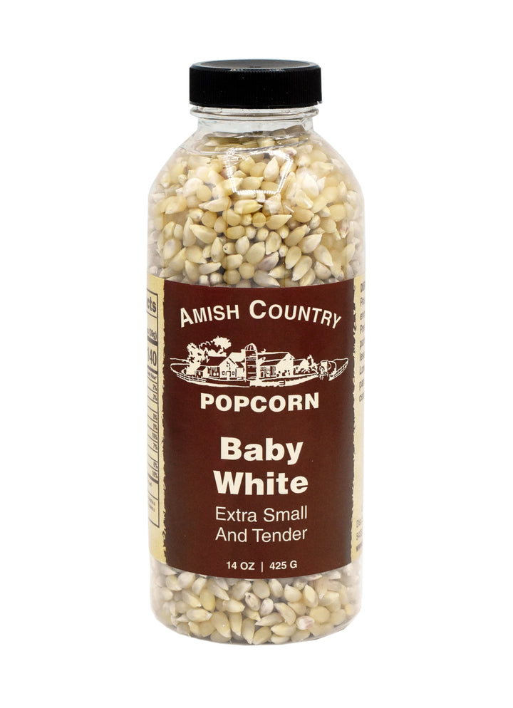 Amish Country Popcorn 14oz Bottle of Baby White Popcorn