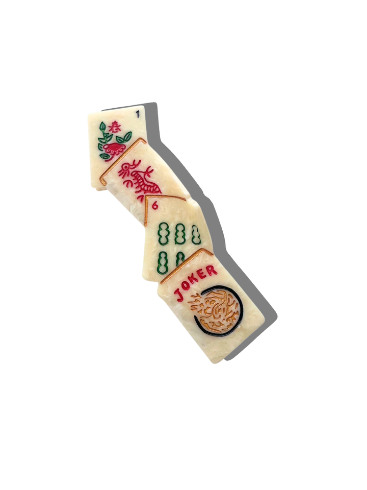 Solar Eclipse Hand-painted Mahjong Claw Hair Clip