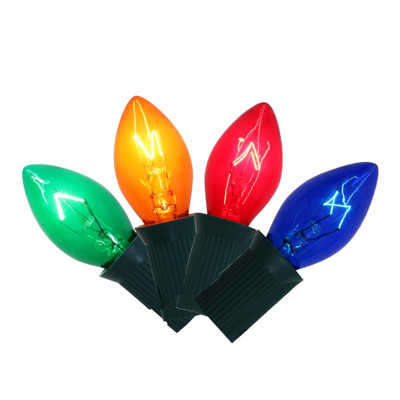 Replacement C7 Christmas Light Bulbs 4 pk Multicolored