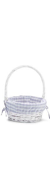 Willow Easter Basket with Gingham Liner