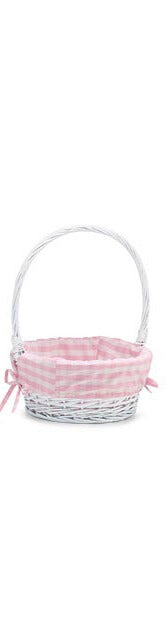Willow Easter Basket with Gingham Liner