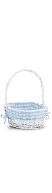 Willow Easter Basket with Gingham Liner