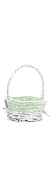 Willow Easter Basket with Gingham Liner