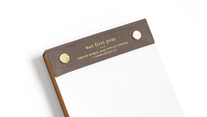 Church Notes But First Pray Desk Notepad