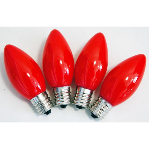 Replacement C7 Christmas Light Bulbs 4 pk - Red
