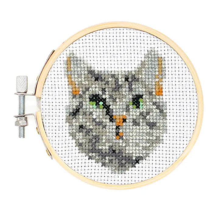 Kikkerland Mini Cross Stitch Embroidery Kit