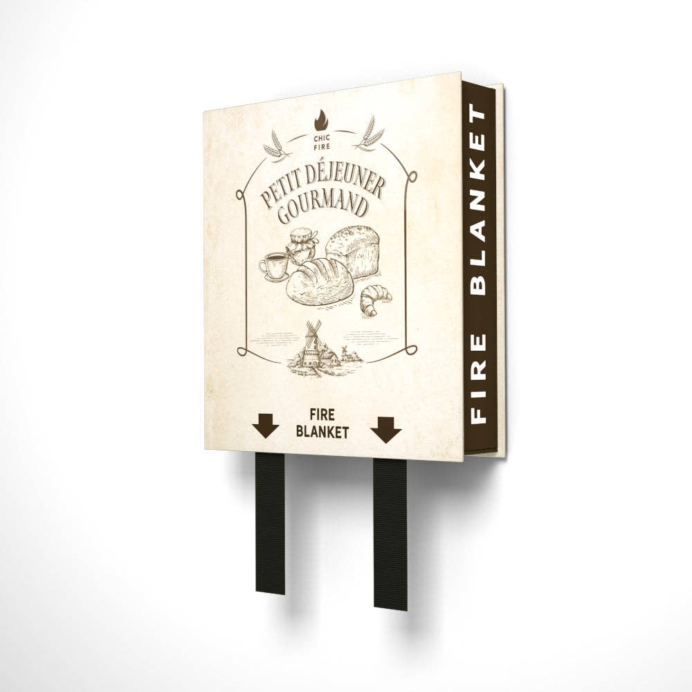 CHIC FIRE Petit Dejeuner Gourmand Design Fire Blanket