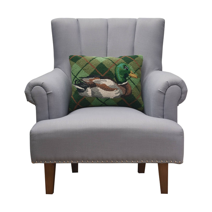 Peking Handicraft Mallard Plaid Hook Pillow