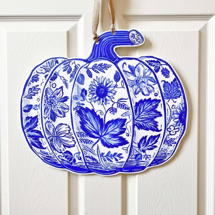 Home Malone Chinoiserie Pumpkin Door Hanger
