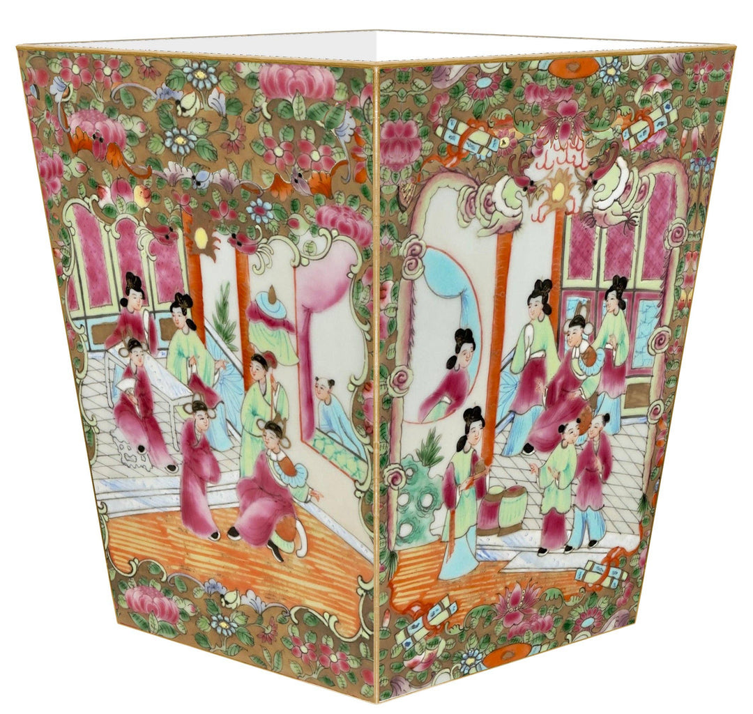 Marye - Kelley Rose Medallion People Wastebasket